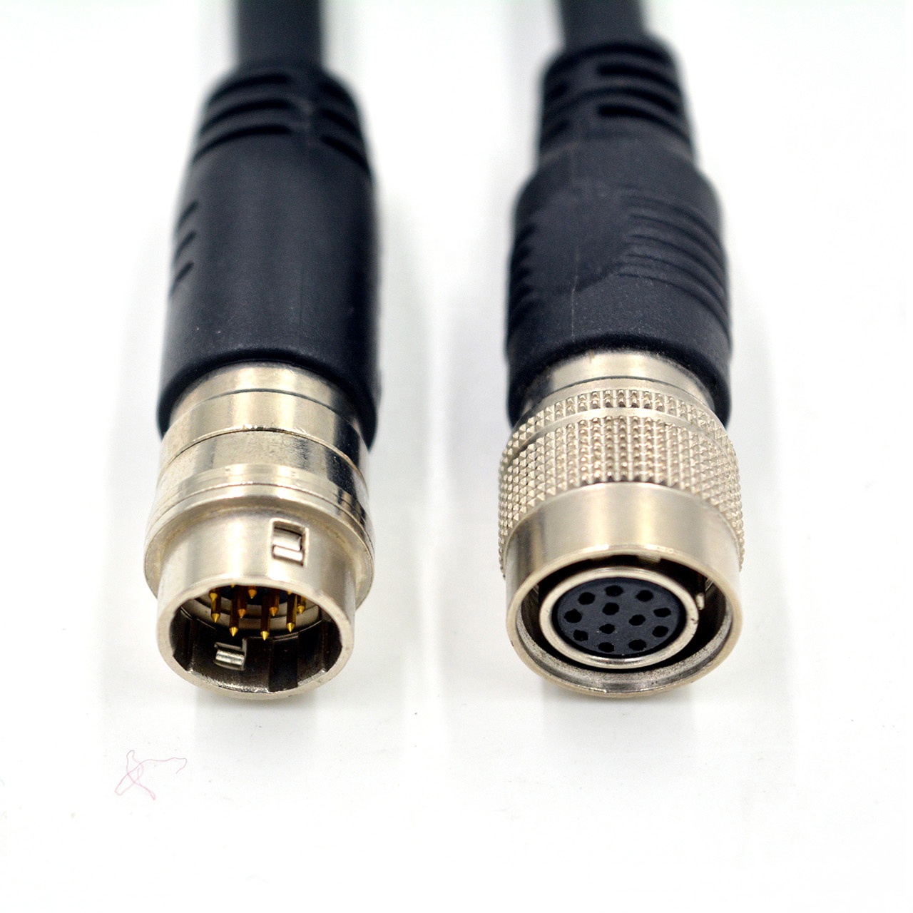 High flexible Hirose male HR10A-10J-12P to female HR10A-10P-12S extension cable for industrial cameras