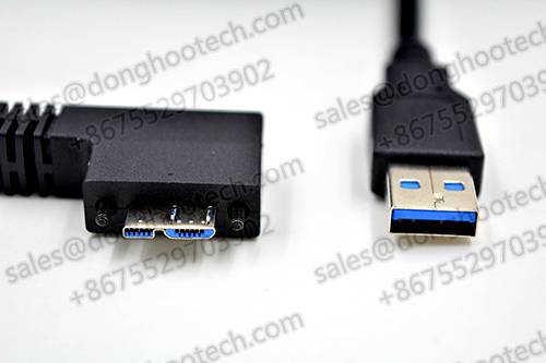 USB 3.0 Micro B Angled Cable Assemblies for Machine Vision Camera the Screws Lock for Options